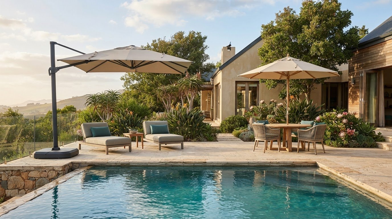 Cantilever vs Centre-Pole Umbrellas for Poolside Shade and Clearance